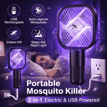 USB Electric Mosquito Killer Racket | Silent & Safe Insect Killer Light